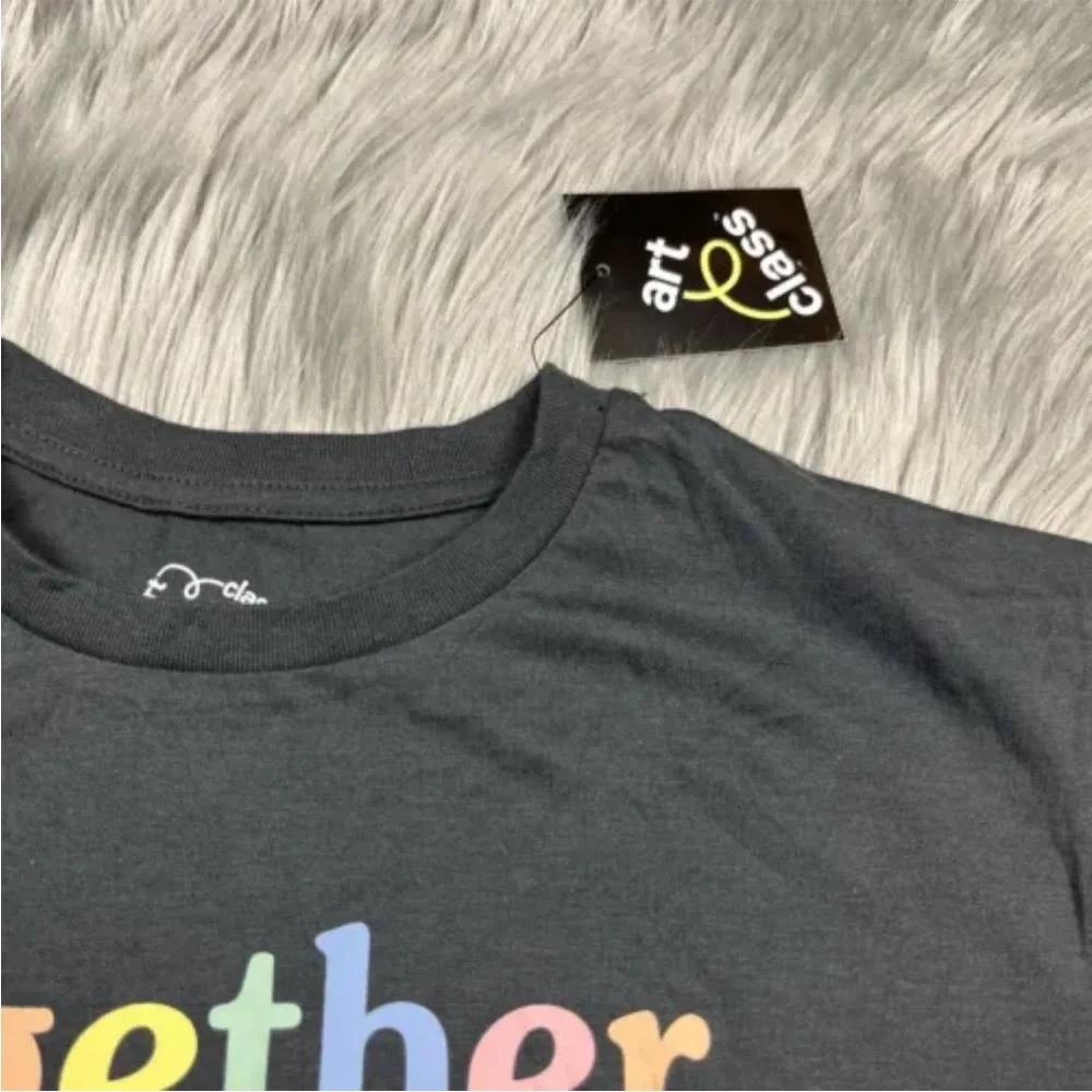 Art Class Girls Gray Together Boxy T Shirt Size Large